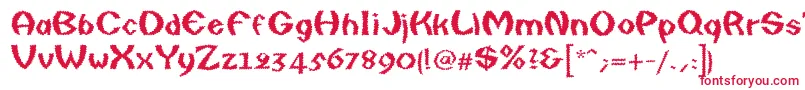 QuaxyBoldItalic Font – Red Fonts on White Background