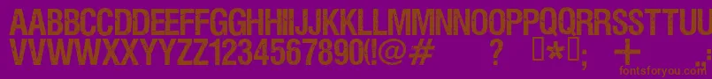 Czcionka ViperNora – brązowe czcionki na fioletowym tle