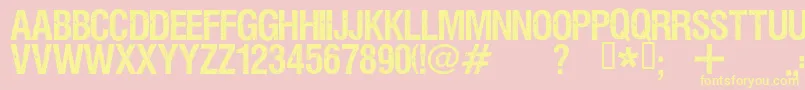 ViperNora Font – Yellow Fonts on Pink Background