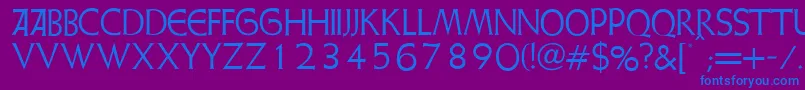 WeissInitialenAlternates Font – Blue Fonts on Purple Background