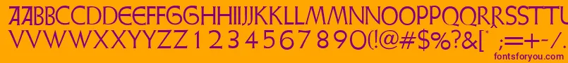 WeissInitialenAlternates Font – Purple Fonts on Orange Background