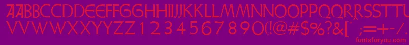 WeissInitialenAlternates Font – Red Fonts on Purple Background