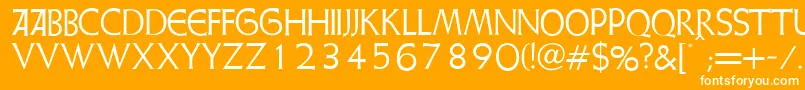 WeissInitialenAlternates Font – White Fonts on Orange Background