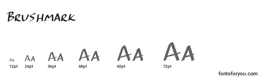 Brushmark Font Sizes
