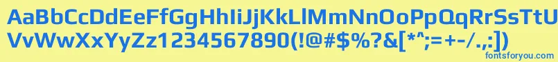 PlayBold Font – Blue Fonts on Yellow Background