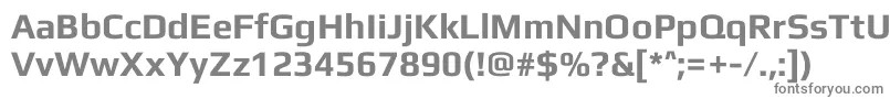 PlayBold-fontti – harmaat kirjasimet valkoisella taustalla
