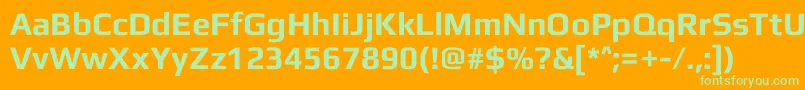 PlayBold Font – Green Fonts on Orange Background