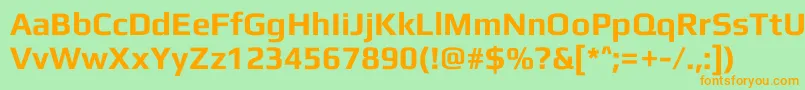 PlayBold Font – Orange Fonts on Green Background
