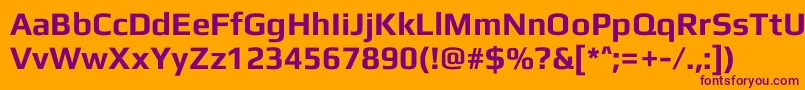 PlayBold Font – Purple Fonts on Orange Background
