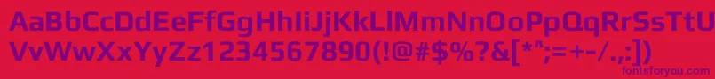 PlayBold Font – Purple Fonts on Red Background