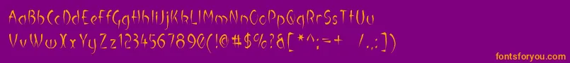 LuteousMaximus Font – Orange Fonts on Purple Background