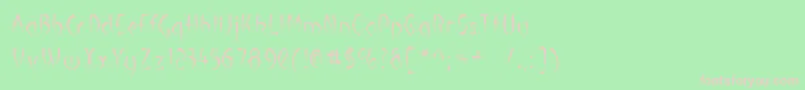 LuteousMaximus Font – Pink Fonts on Green Background