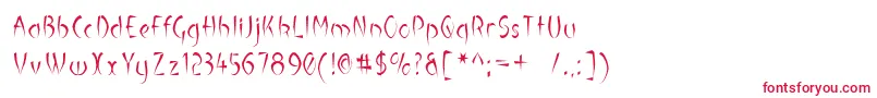 Шрифт LuteousMaximus – красные шрифты