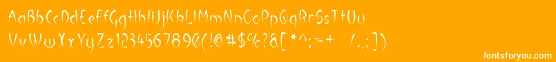 LuteousMaximus Font – White Fonts on Orange Background