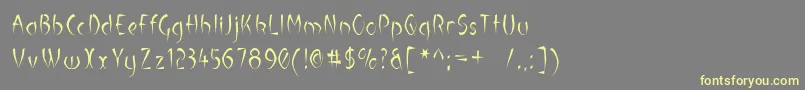 Шрифт LuteousMaximus – жёлтые шрифты на сером фоне