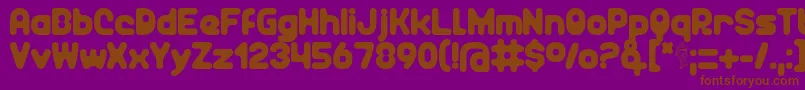 Unocide Font – Brown Fonts on Purple Background