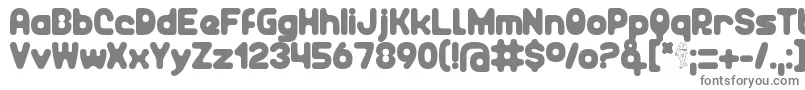 フォントUnocide – 白い背景に灰色の文字