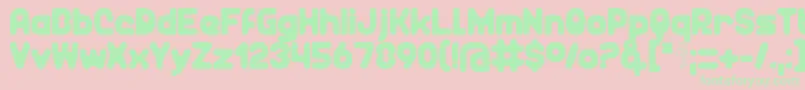 Unocide Font – Green Fonts on Pink Background