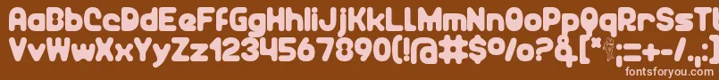 Unocide Font – Pink Fonts on Brown Background