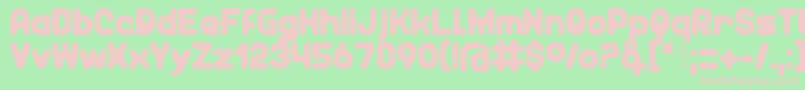 Unocide Font – Pink Fonts on Green Background