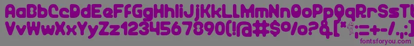Unocide-Schriftart – Violette Schriften auf grauem Hintergrund