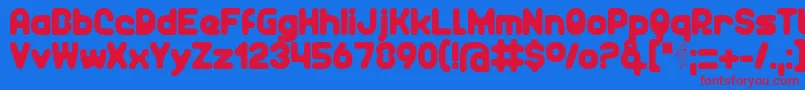 Unocide Font – Red Fonts on Blue Background