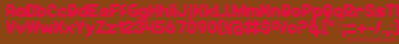 Unocide Font – Red Fonts on Brown Background