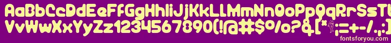 Unocide Font – Yellow Fonts on Purple Background