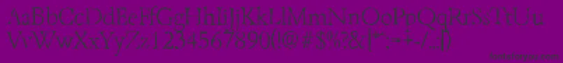 BambergrandomXlightRegular Font – Black Fonts on Purple Background