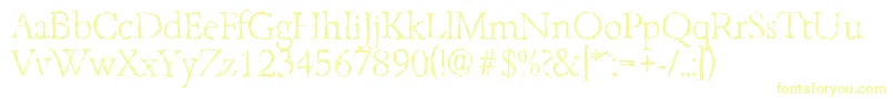 BambergrandomXlightRegular Font – Yellow Fonts on White Background