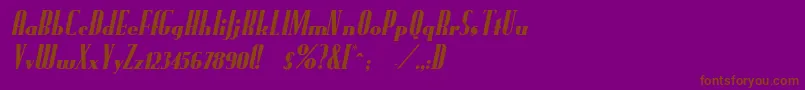 Fund Font – Brown Fonts on Purple Background