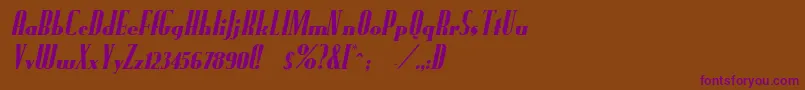 Fund Font – Purple Fonts on Brown Background