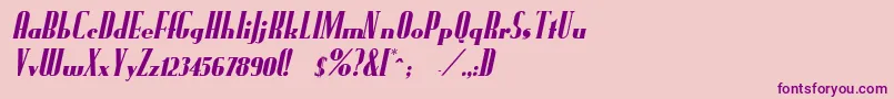 Fund Font – Purple Fonts on Pink Background