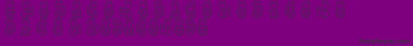 AlienAbc Font – Black Fonts on Purple Background