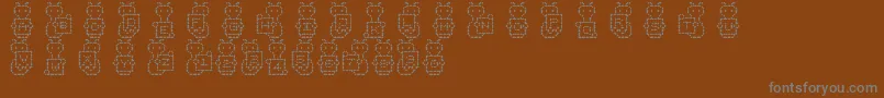 Шрифт AlienAbc – серые шрифты на коричневом фоне