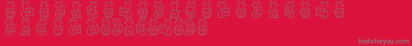 AlienAbc Font – Gray Fonts on Red Background