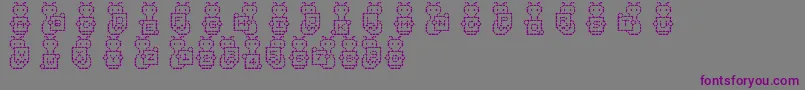 Шрифт AlienAbc – фиолетовые шрифты на сером фоне