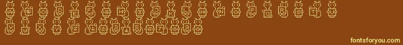 Шрифт AlienAbc – жёлтые шрифты на коричневом фоне