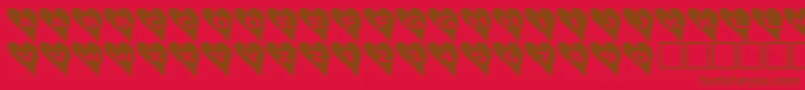 Ashearts2b Font – Brown Fonts on Red Background