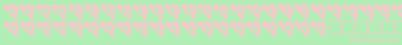 Ashearts2b Font – Pink Fonts on Green Background