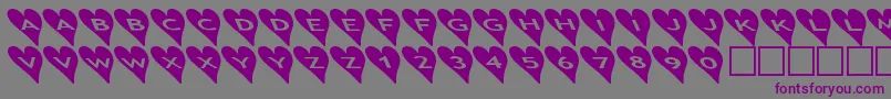 Ashearts2b Font – Purple Fonts on Gray Background