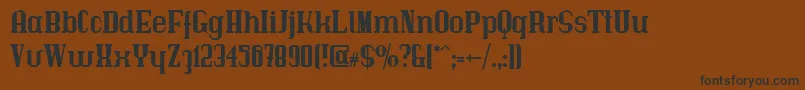 Czcionka Immermann – czarne czcionki na brązowym tle