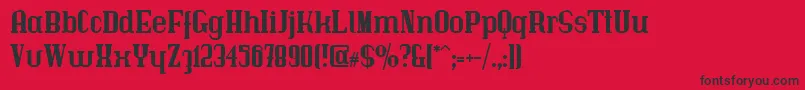 Immermann Font – Black Fonts on Red Background