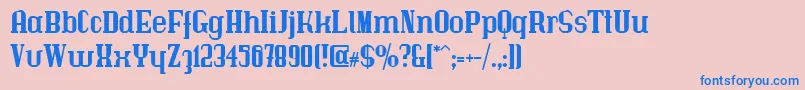 Immermann Font – Blue Fonts on Pink Background