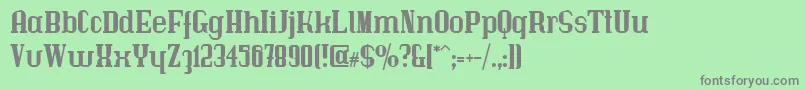 Immermann Font – Gray Fonts on Green Background