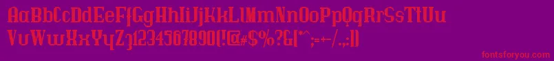Подробнее о шрифте Immermann Шрифт Immermann – красные шрифты на фиолетовом фоне