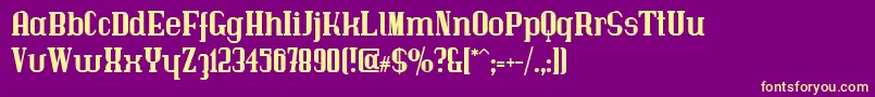 Immermann Font – Yellow Fonts on Purple Background