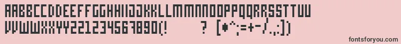 Fonte Bit4 – fontes pretas em um fundo rosa
