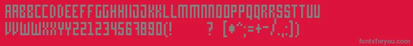 Bit4 Font – Gray Fonts on Red Background