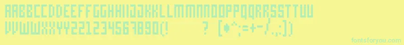 Bit4-fontti – vihreät fontit keltaisella taustalla
